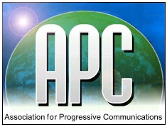 APC's first logo: El primer logo de APC, alrededor de 1995