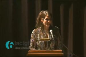 Representante de una de las iniciativas ganadoras del Premio Frida