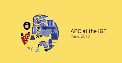  image linking to APC at the IGF 2018: Schedule of events 