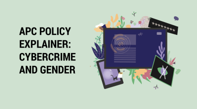  image linking to APC policy explainer: Cybercrime and gender 