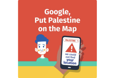  image linking to 7amleh: Palestinian civil society coalitions call on Google to put Palestine on its maps  