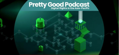  image linking to EngageMedia's Pretty Good Podcast: What intermediary liability means for digital rights 