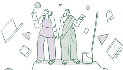  image linking to Platforms, Power and Politics: Perspectives from domestic and care work in India 
