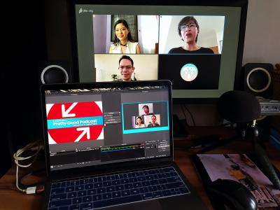  image linking to Video4Change: Recording a video podcast remotely using free and open-source software 