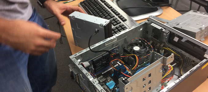 Image: Computer equipment being refurbished. Photo courtesy of eReuse.