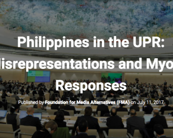 Philippines in the Universal Periodic Review: Misrepresentations and myopic responses