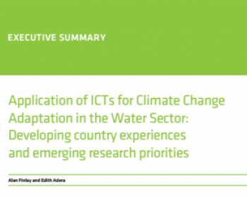 L'application des TIC pour l'adaptation au changement climatique dans le secteur de l'eau: expériences des pays en développement et nouvelles priorités de recherche