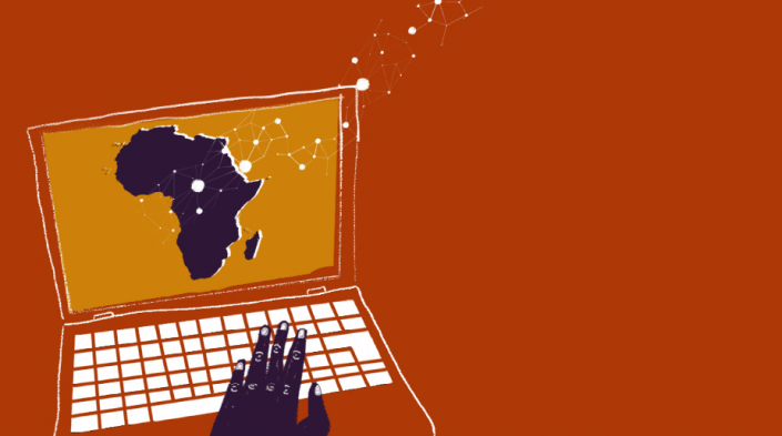 Imagen: Ilustración de Andrea Estefanía tomada de la portada del informe “Privacy and the pandemic: An African response”, de Gabriella Razzano.