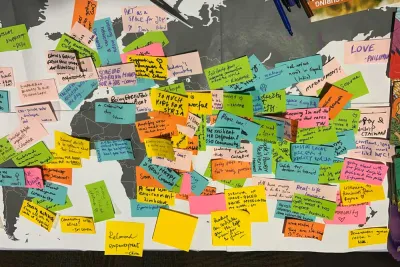 An image of the map filled with notes on hope image linking to What was the last thing that gave you hope in your work? 