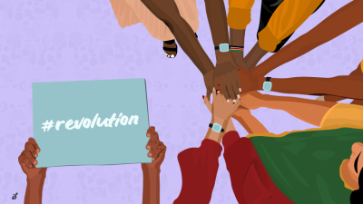 llustration by Ibrahim Kizza for GenderIT image linking to Unmute and uplift: Our Voices, Our Futures elevates structurally silenced voices from across the Global South