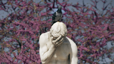 Photo: Alejandro Morelos on Unsplash (https://unsplash.com/photos/facepalm-statue-0ajhOn3ed24) image linking to Resisting extraction and centring justice in feminist futures for AI