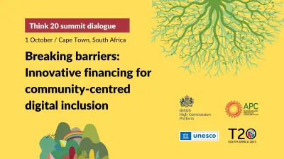  image linking to Meet the speakers at the T20 side event "Breaking barriers: Innovative financing for community-centred digital inclusion"