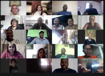 screenshot of a virtual meeting