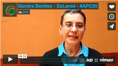  image linking to Sandra Benitez de EsLaRed: "APC es una vitrina para que se conozcan nuestros proyectos" 