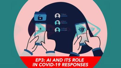  image linking to EngageMedia's Pretty Good Podcast: AI and its role in COVID-19 responses 