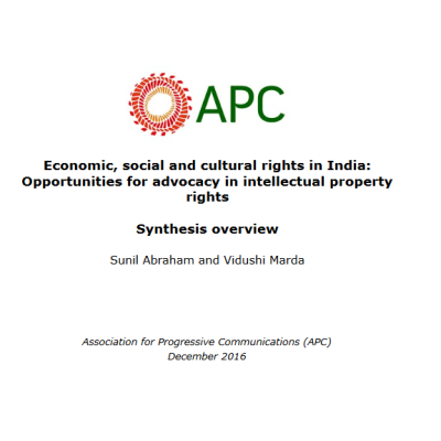  image linking to Economic, social and cultural rights in India: Opportunities for advocacy in intellectual property rights 