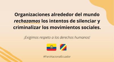  image linking to Organizaciones de la sociedad civil rechazan intentos de silenciar y criminalizar movimientos sociales en el contexto de protesta en Ecuador y exigen que se respeten los derechos humanos 