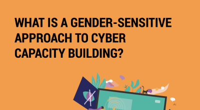  image linking to APC policy explainer: What is a gender-sensitive approach to cyber capacity building? 