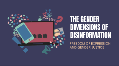  image linking to “The gendered dimensions of disinformation”: Register for the 78 UNGA side event co-organised by APC and partners 